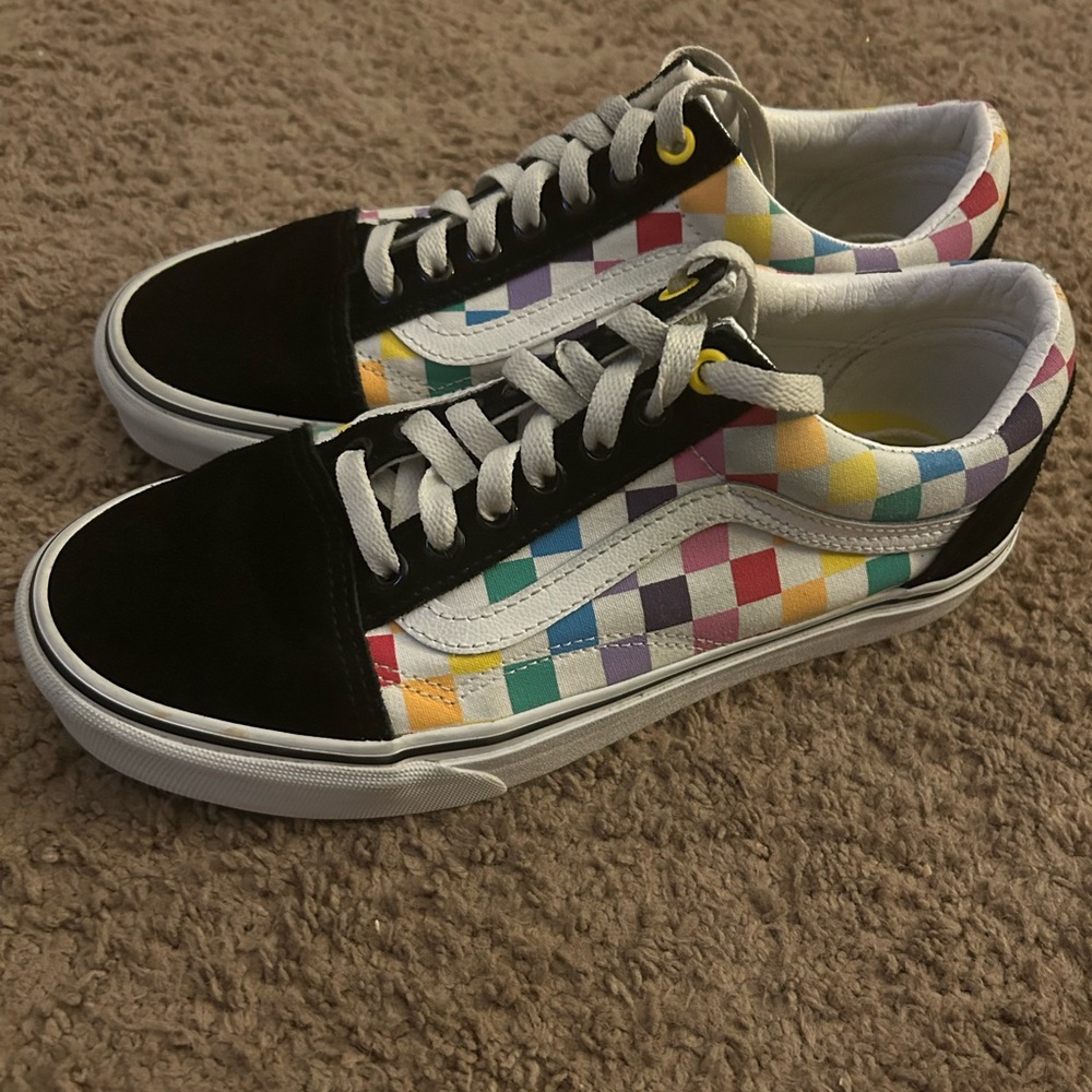 Checkered Rainbow Vans